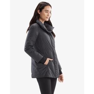 M. M. Lafleur Padma Puffer Jacket Coat Down Black Puffy Large Cinched Full Zip